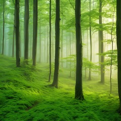 Fototapeta premium morning in the woods