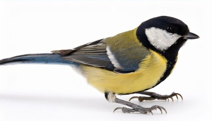Obraz premium titmouse on white background