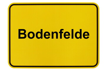 Illustration eines Ortsschildes der Gemeinde Bodenfelde in Niedersachsen