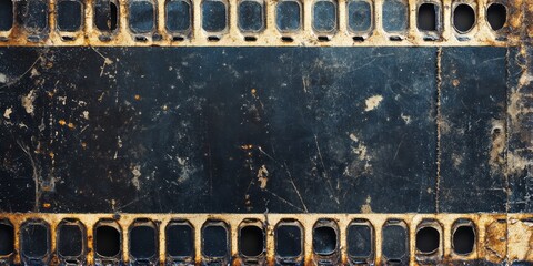 Grunge Film Strip Texture with Worn and Scratched Surface