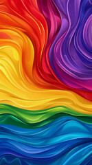 Obraz premium LGBT colors, rainbow flag. Pride month. Instagram story, tiktok background. vertical banner 