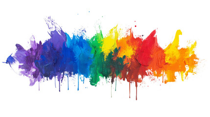 Fototapeta premium colorful explosion of colors on a transparent background