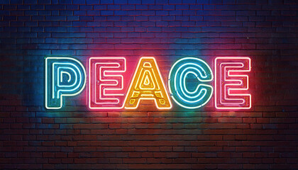 Obraz premium A colorful vibrant neon sign displaying the word 