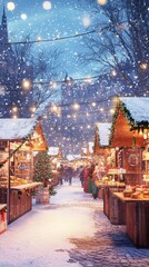 Christmas Markets Europe Stalls Lights Holiday Shopping