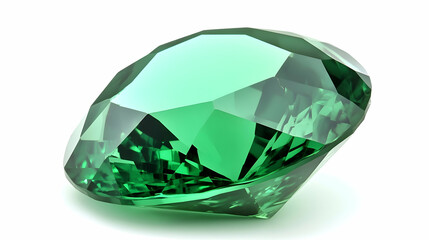 Fototapeta premium Exquisite Green Alexandrite Gemstone in Natural Daylight with Pristine Clarity, Showcasing Rare Color-Changing Properties and Fine Faceted Detail