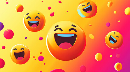 Fototapeta premium Emojis Smiley Faces To Sad Face, Lgbtq Smiley Emoji, Happy, Sad Emoji.