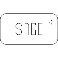 Sage single vector icon