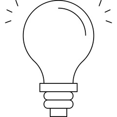 Light bulb single vector icon