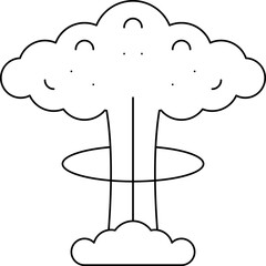 Atomic bomb single vector icon