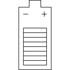 Battery single vector icon