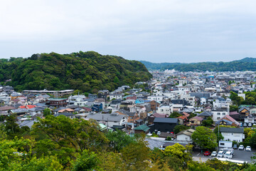 Spectacular aerial view of Kamakura city