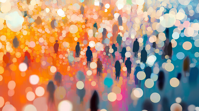 Abstract image of data across population bright airy.generative ai. Abstract. Illustration