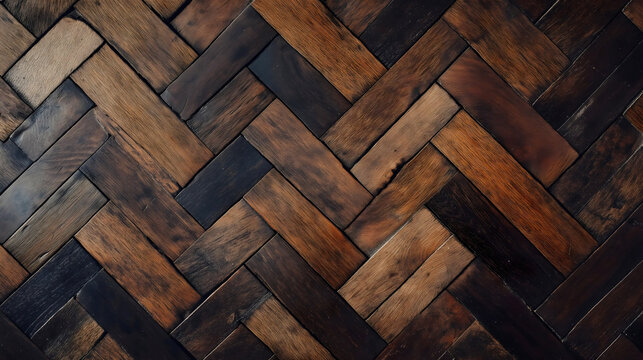 Classic herringbone floor pattern, elegant parquet hardwood material plank, refined tile seamless wallpaper wood, vintage natural decorative, geometric modern textured
