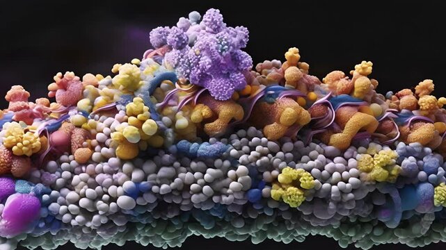 A crosssection view of a rie highlighting the intricate structure responsible for decoding and synthesizing proteins.