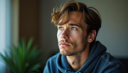 Thoughtful Young Man