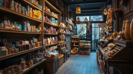 Fototapeta premium A Traditional French Grocery Store Interior
