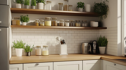 北欧風のシンプルで居心地の良いキッチンインテリア