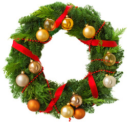 Christmas wreath isolated on transparent background  © neirfy