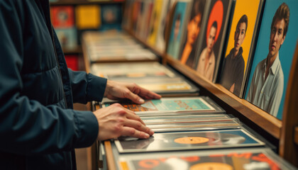 Discovering Treasures in a Record Shop