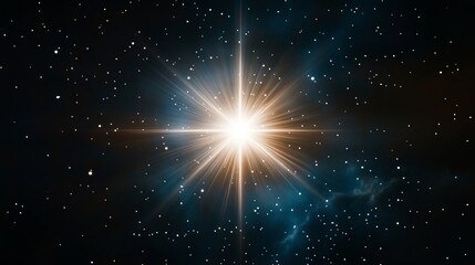 Obraz premium Dark night sky background with Christmas star