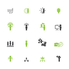 Universal business management and human resources icon set. Universal icons for web and mobile. Vector.