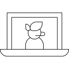 Online counselling single vector icon