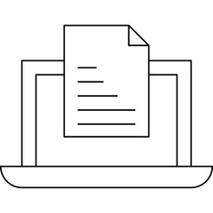 Online document single vector icon