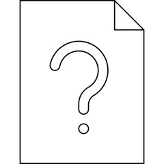 Question paper single vector icon