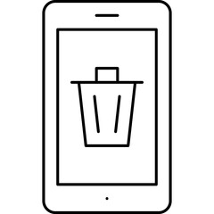 Delete phone single vector icon