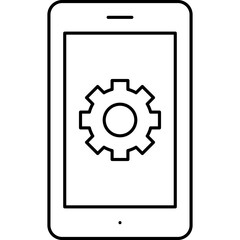 Setting phone single vector icon