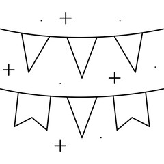 Decoration flags single vector icon