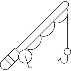 Fishing single vector icon