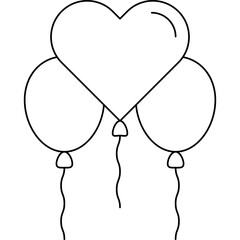 Balloons single vector icon