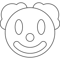 Clown face single vector icon