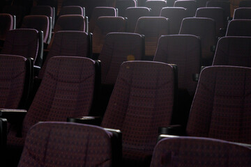 Fototapeta premium red seats in a theatre