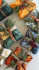 Creative Zero-Waste Christmas Gifts Fabric Wrapping