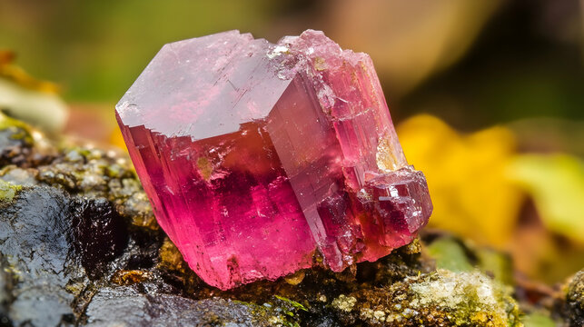 Rare Poudretteite Gemstone Illuminated in Natural Daylight &ndash; Exceptional and Unique Pink Gem Showcasing Brilliant Clarity and Sparkling Beauty