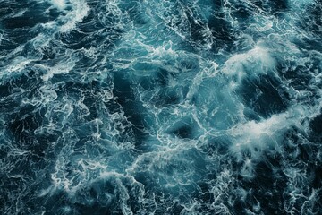 Naklejka premium Photo of Waves of water of the river and the sea. Background texture for backdrops or mapping