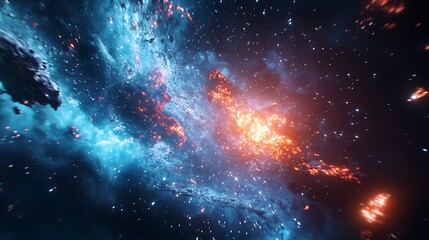 Stunning digital artwork of a galaxy in high resolution image