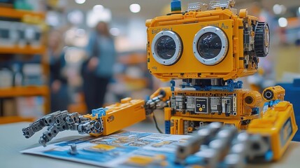 A shot of collaborative discussions on robotics training for warehouse staff, Training, Engaged and educational