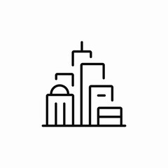 urban city skyscrapers icon sign vector