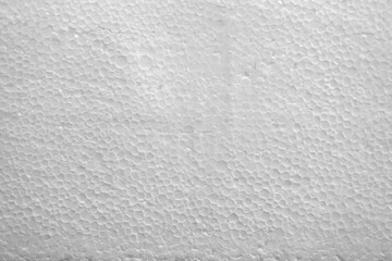 Texture of High magnification white styrofoam foam block smooth surface