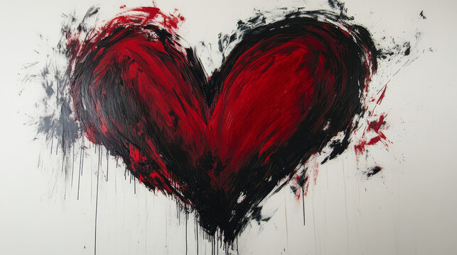 A simple red heart is universally recognized and striking against white. A black or colorful heart outline adds a modern touch. 