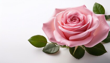 Fototapeta premium pink rose flower on white background