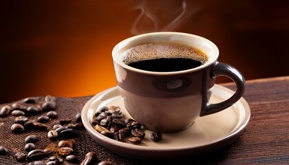 Fototapeta premium cup of hot coffee