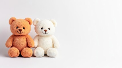 Obraz premium Mini teddy bear, fluffy texture, warm colors, cute souvenir, watercolor style