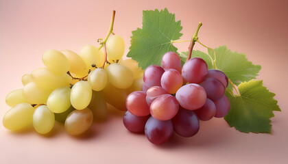 Fototapeta premium grapes, isolated on a pastel