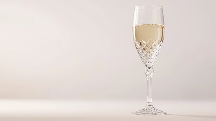 Elegant Crystal Glass with Sparkling Drink