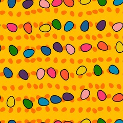 Easter seamless pattern with eggs for wallpaper and fabrics and textiles