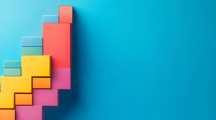 A colorful sticky note board representing a journey of personal growth and goals.